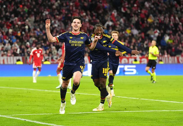 Declan Rice celebrates (Adma Davy/PA)