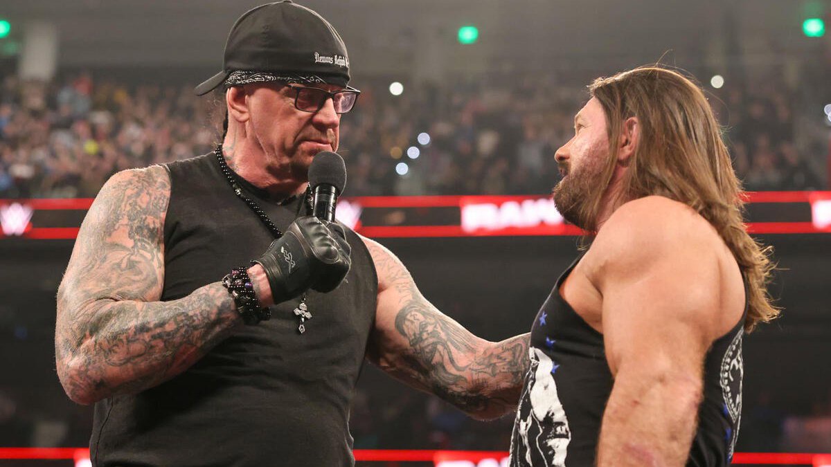 WWE stars The Undertaker and AJ Styles