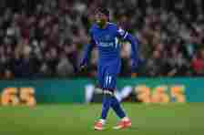 Noni Madueke celebrates scoring for Chelsea