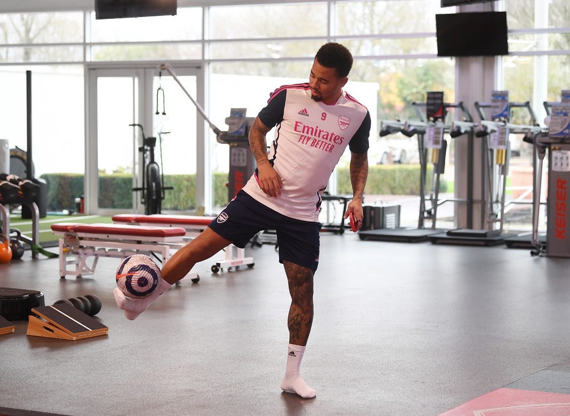 But Gabriel Jesus hinted at an early recovery by juggling a football