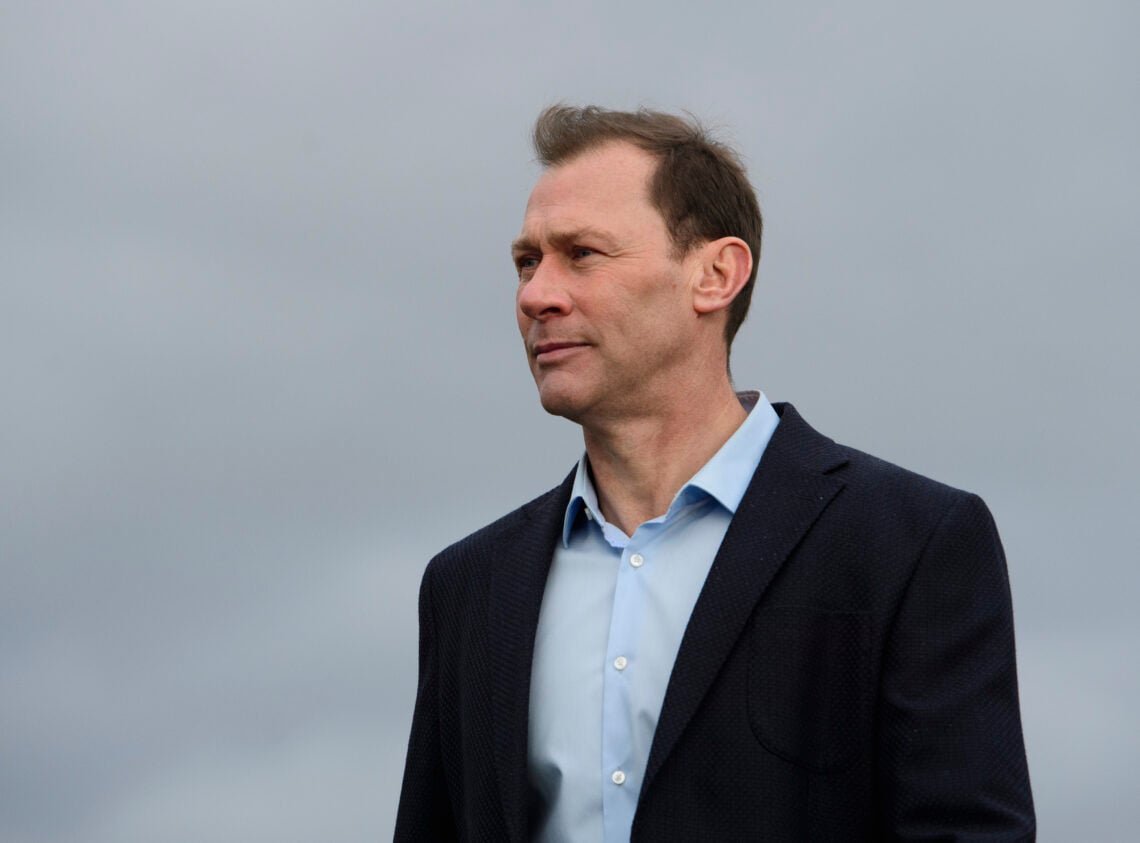 Duncan Ferguson looks on.