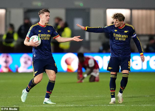 Viktor Gyokeres celebrates after drawing Arsenal level (Nick Potts/PA)