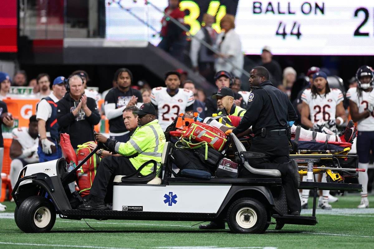 Kendal Daniels was stretchered off the field after suffering a scary injury