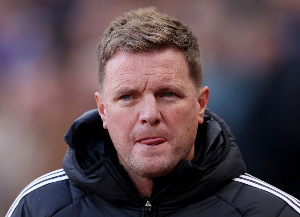 Newcastle United's Eddie Howe looks on