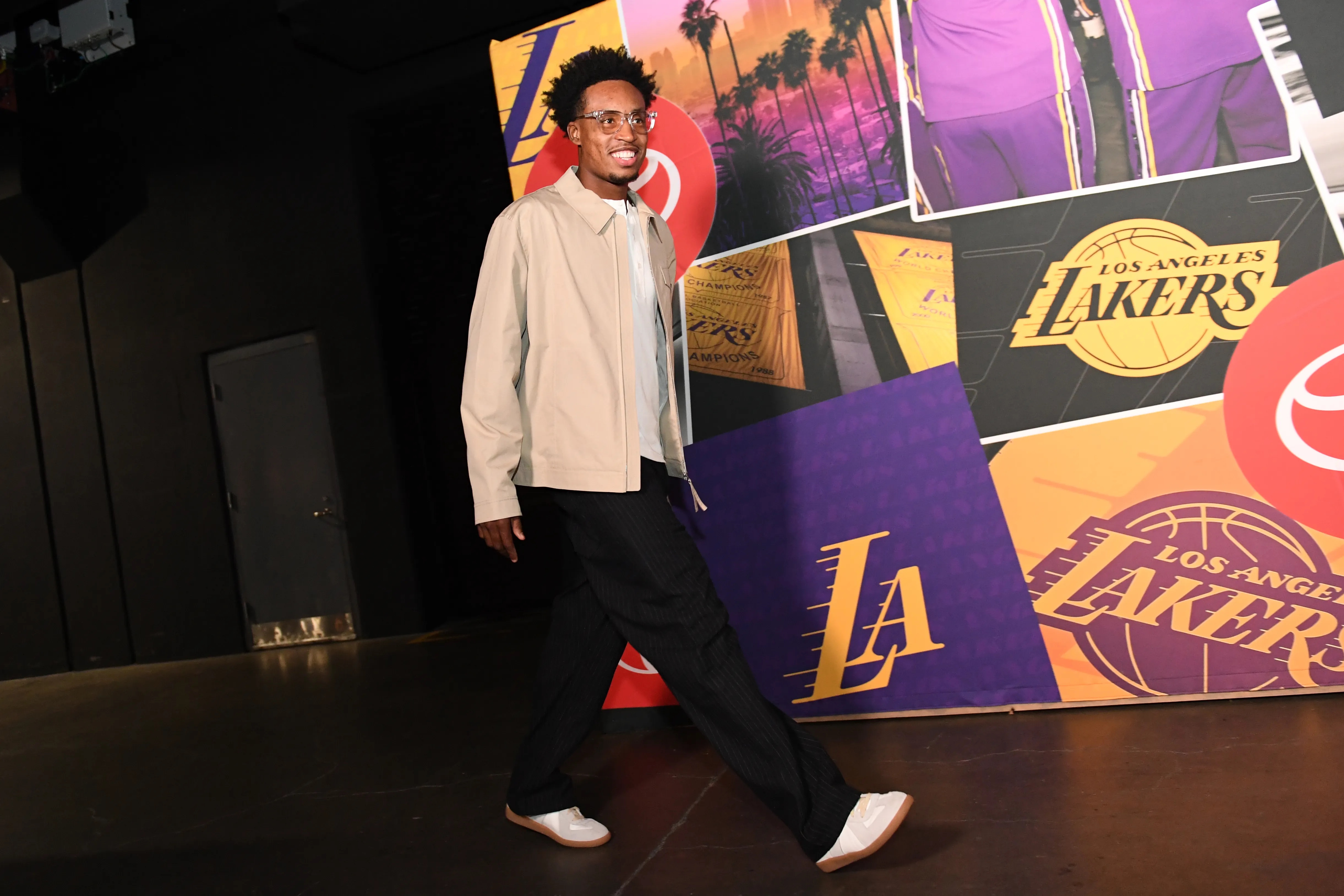 Collin Sexton arrives at Chase Center before a game against the Golden State Warriors.