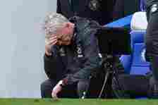 David Moyes, Manager of West Ham United, looks dejected during the Premier League match between Chelsea FC and West Ham United at Stamford Bridge o...