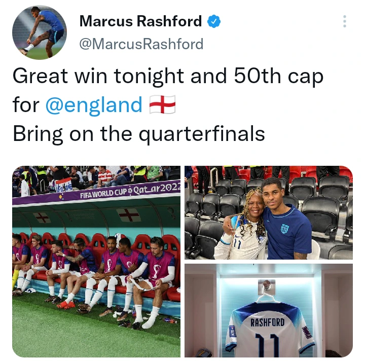 Marcus Rashford pose with his mother at stadium after England's victory ...