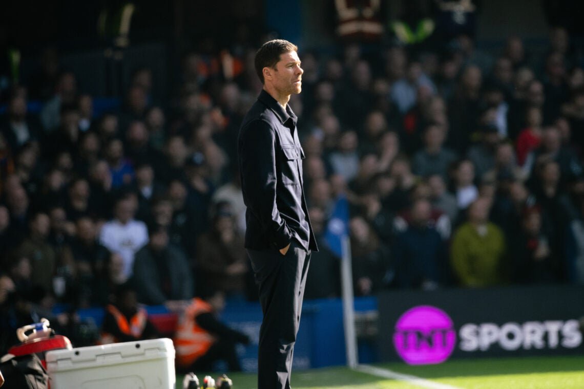 Head Coach Xabi Alonso of Chelsea FC watches from the touchline