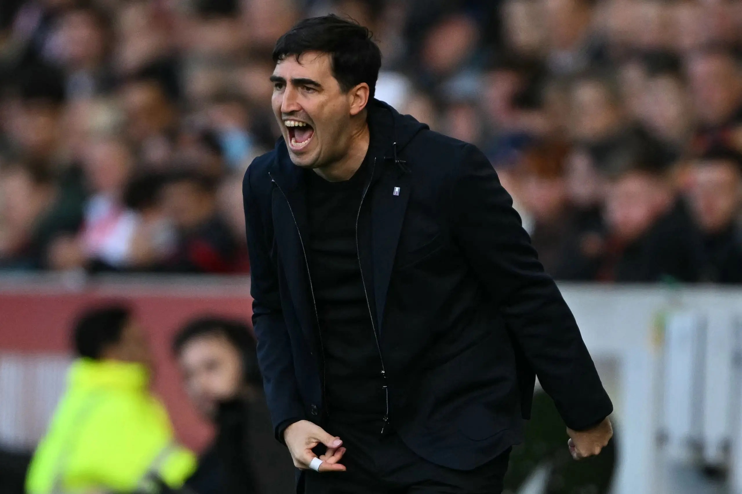 Andoni Iraola screaming into the void.