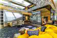 In terms of the interiors, a lavish theme runs throughout, with gold and marble used in abundance. Boat International reveals that the owner's representative turned to London-based H2 Yacht Design to create a 'playfully rich and layered interior.'